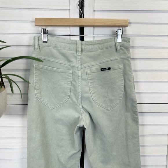 Rollas‎ X Anthropologie Green Original High Rise Straight Corduroy Pants Size 29 - Picture 6 of 10